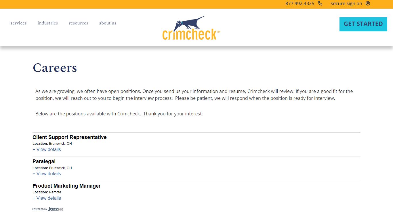 Careers with Crimcheck - Background Check & Employment Screening